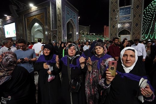 حال و هوای حرم رضوی در شب میلاد امام رضا (ع)