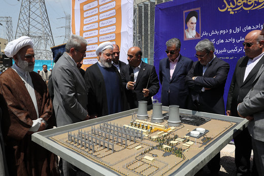  افتتاح فاز دوم نیروگاه سیکل ترکیبی شیروان توسط رئیس‌جمهور ر