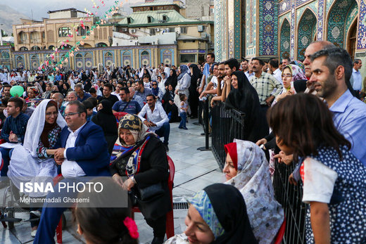 مراسم پیوند آسمانی هشت زوج معلول در امامزاده صالح (ع)