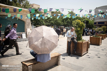 گرمای هوا در تهران