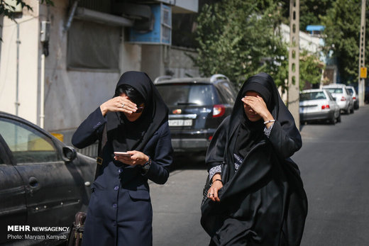 گرمای هوا در تهران
