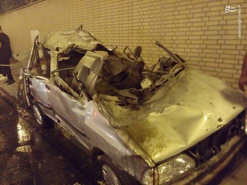 تصادف پراید با پژو 405 در جاده بریم آبادان