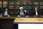 تصاویر | روحانی، رئیسی و لاریجانی پشت یک میز