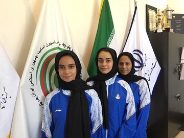 بدرقه ورزشکاران تیم ملی اسکیت برد دختران به کمپ ورزشی نانجینگ چین