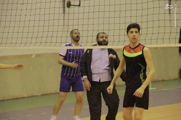 امام جمعه والیبالیست در شهرستان لنگرود