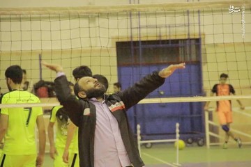امام جمعه والیبالیست در شهرستان لنگرود