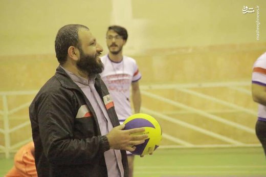 امام جمعه والیبالیست در شهرستان لنگرود