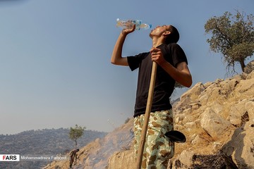 مهار آتش سوزی در کوهمره‌سرخی شیراز