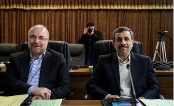 اینم تصویر دیدار قالیباف و احمدی‌نژاد! 