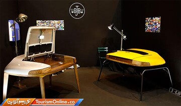 مبلمان جالب با استفاده از خودروهای کلاسیک