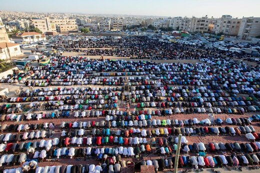 اقامه نماز عید قربان در شهر امان اردن