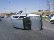 تصاویر | تصادف زنجیره‌ای ۱۰ خودرو در شیراز