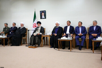 دیدار رئیس‌جمهور و اعضای هیئت دولت با رهبر معظم انقلاب اسلامی
