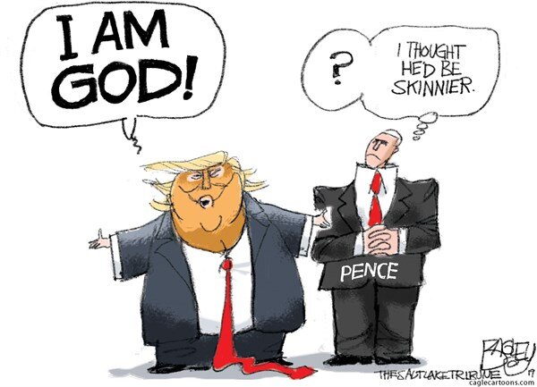 آقای ترامپ، برای خدا بودن کمی چاق نیستی؟!