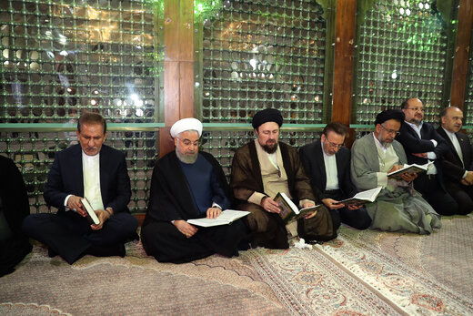تجدید میثاق رئیس جمهور و اعضای هیأت دولت با آرمان‌های بلند امام خمینی(ره)
