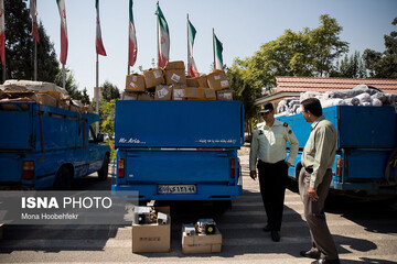 کشف کامیون‌های میلیاردی کالای قاچاق در تهران