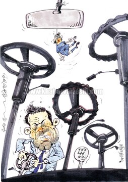 تلاش آقای خوشتیپ برای کنترل ماشین استقلال! 