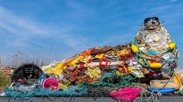 مبارزه با آلودگی محیط زیست با ساخت یک مجسمه