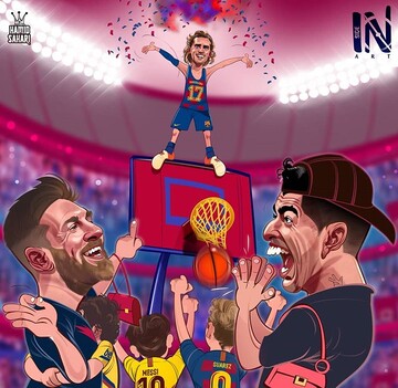 هیجان‌زدگی مسی و سوارز از روی سکوها! 