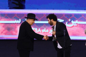 بهمن فرمان آرا و سعید روستایی در بیست و یکمین جشن سینمای ایران