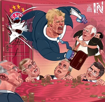 شیرجه دروازه‌بان مشهور روی میز هیئت‌مدیره! 