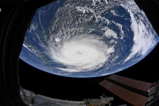 تصویر گرفته شده از طوفان دوریان در ایستگاه فضایی بین‌المللی