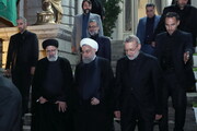 مزاح روحانی و لاریجانی با رئیسی بر سر شام: از هیئت‌های اطراف گرفته بودید؟/ مساکین را اطعام کردید، متشکریم