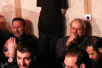 عکس | لاریجانی و واعظی در هیأت ریحانه‌الحسین(ع) 