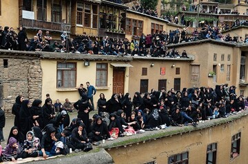 آیین علم بندان شب ششم محرم در ماسوله