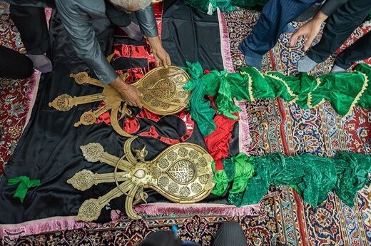 آیین علم بندان شب ششم محرم در ماسوله