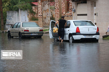 آبگرفتگی معابر در انزلی‎