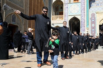 مراسم عزاداری تاسوعای حسینی در حرم شاهچراغ (ع)