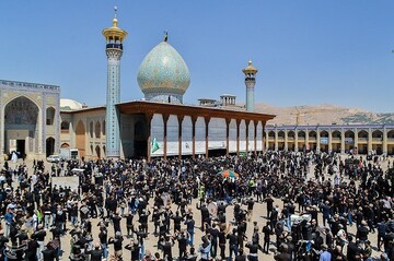 مراسم عزاداری تاسوعای حسینی در حرم شاهچراغ (ع)