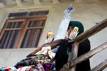 آیین علم بندان روز تاسوعا در روستای زیارت گرگان