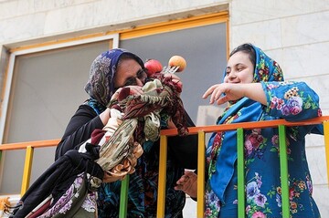 آیین علم بندان روز تاسوعا در روستای زیارت گرگان