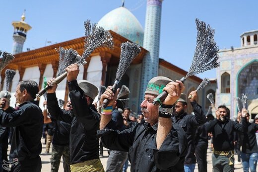 مراسم عزاداری تاسوعای حسینی در حرم شاهچراغ (ع)