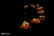 ببینید/آئین شمع گردانی در حرم حضرت قاسم بن علی النقی(ع) آران و بیدگل