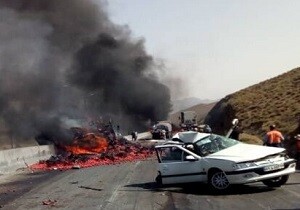 تصادف سمند، مرگ دلخراش یک مادر و دو کودک را در آتش رقم زد