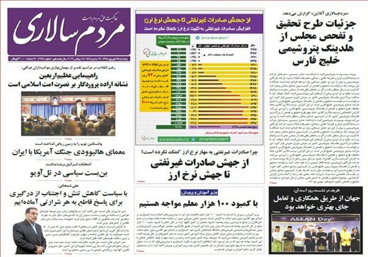 صفحه نخست روزنامه‌های ۲۸ شهریور