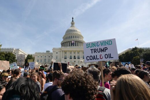 تظاهرات علیه تغییرات اقلیمی در واشینگتن