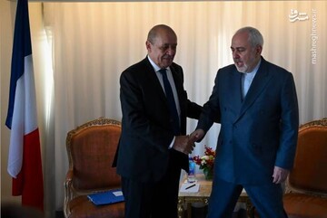دیدار ظریف با وزیر خارجه فرانسه