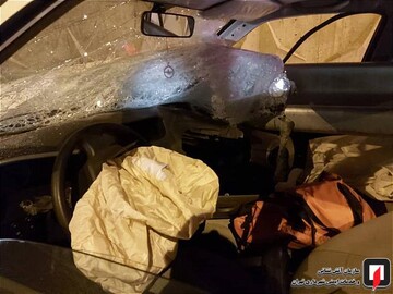 ورود گاردریل به پراید در بزرگراه یادگار امام(ره)