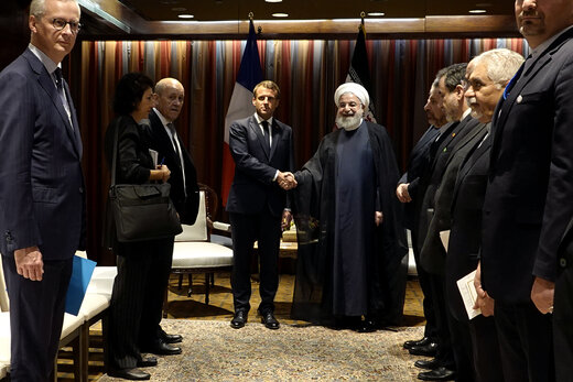 تصاویر | دیدار رئیس جمهور روحانی و مکرون در نیویورک
