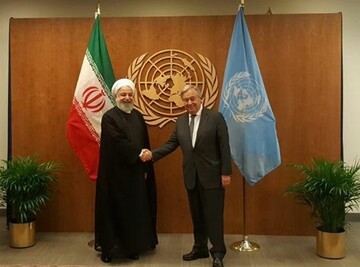 Rouhani confers with UN chief in New York