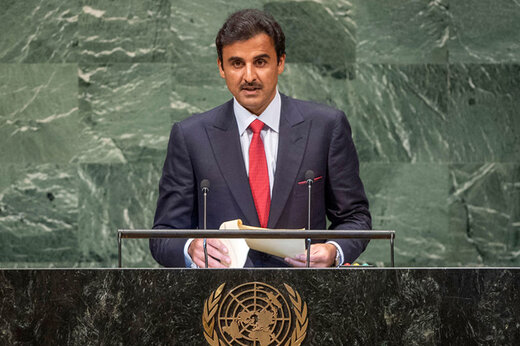 فیلم | حمایت امیر قطر از فلسطین در مجمع عمومی سازمان ملل