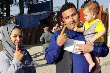 تصویری جذاب از انتخابات ریاست‌جمهوری افغانستان