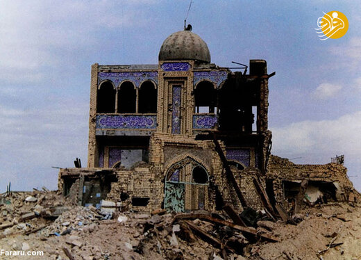 مسجد سیدالشهدا در خرمشهر پس از بمباران