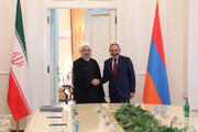 تصاویر | دیدارهای دیشب روحانی در ارمنستان