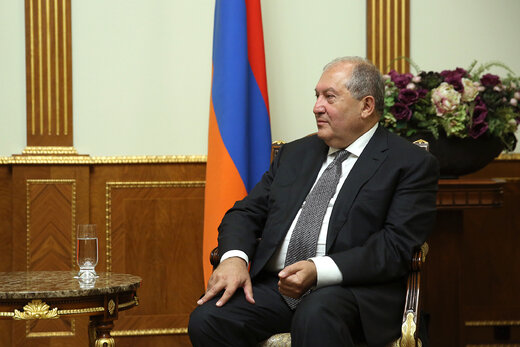 دیدار روحانی با رئیس‌جمهور ارمنستان