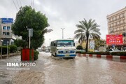 بارش شدید باران در بندرعباس آبگرفتگی معابر و قطع برق در پی داشت